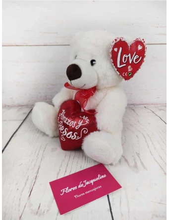 Peluche blanco abrazos