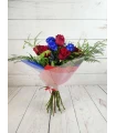 Rosas rojas y azules