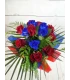 Ramo rosas azules y rojas