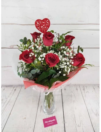 Ramo 6 rosas rojas