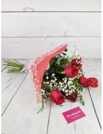 Media docena rosas rojas en Valencia