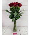 Bouquet de rosas rojas largas