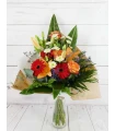 Ramo funerario tonos naranja
