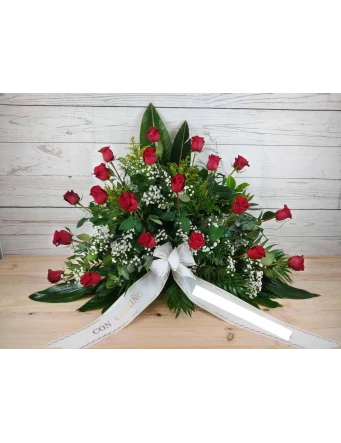 Centro Funerario de 25 Rosas Rojas