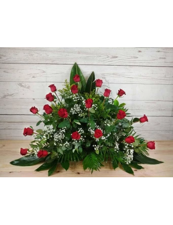 Centro Funerario de 25 Rosas Rojas