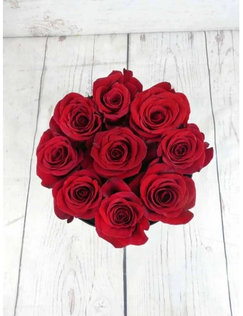 Caja Negra 9 Rosas Rojas