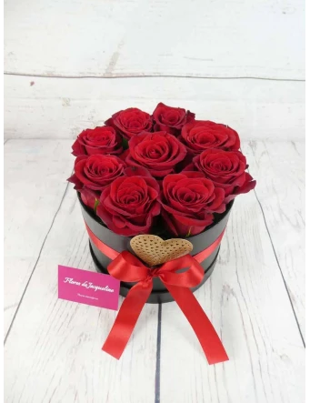 Caja Negra 9 Rosas Rojas