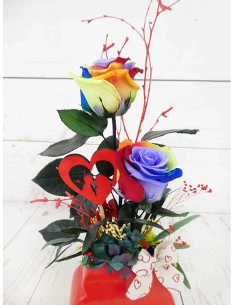 Rosas Preservadas Arcoíris
