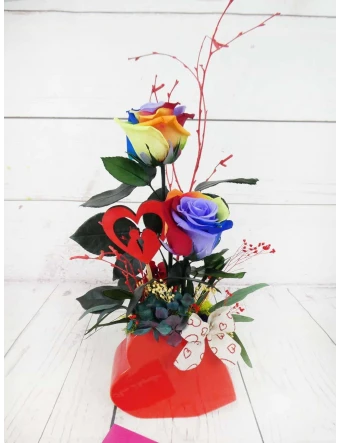 Rosas Preservadas Arcoíris