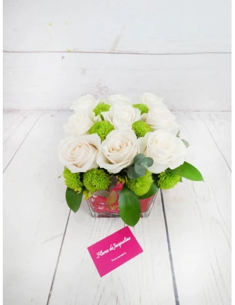 Luz de Luna (9 Rosas Blancas)