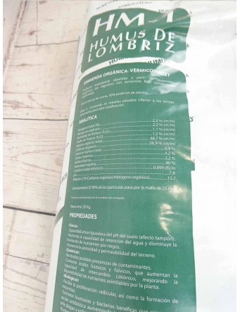 Humus de Lombriz Saco 20 kilos